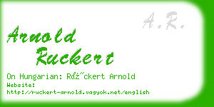 arnold ruckert business card